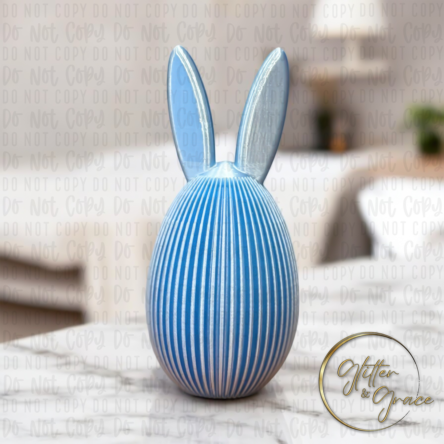 3d printed easter egg with bunny ears