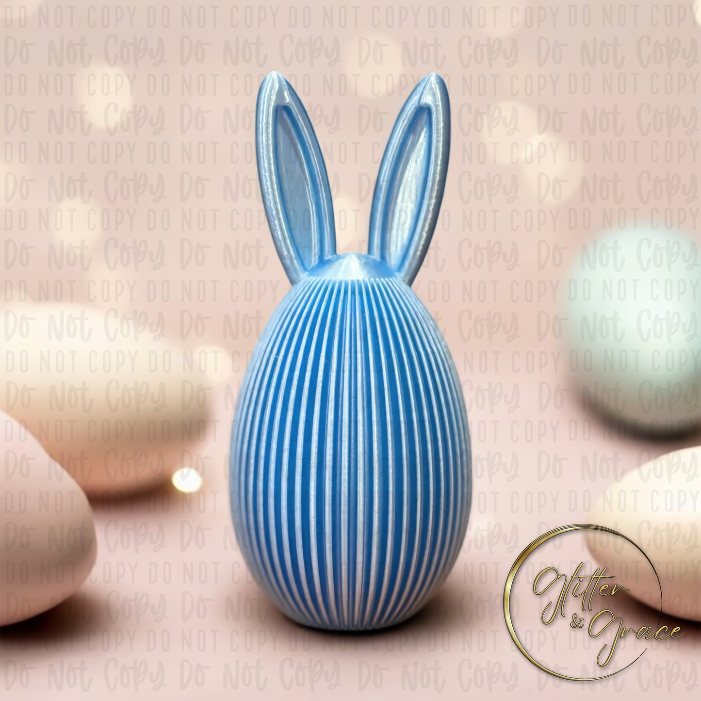 3d printed easter egg with bunny ears