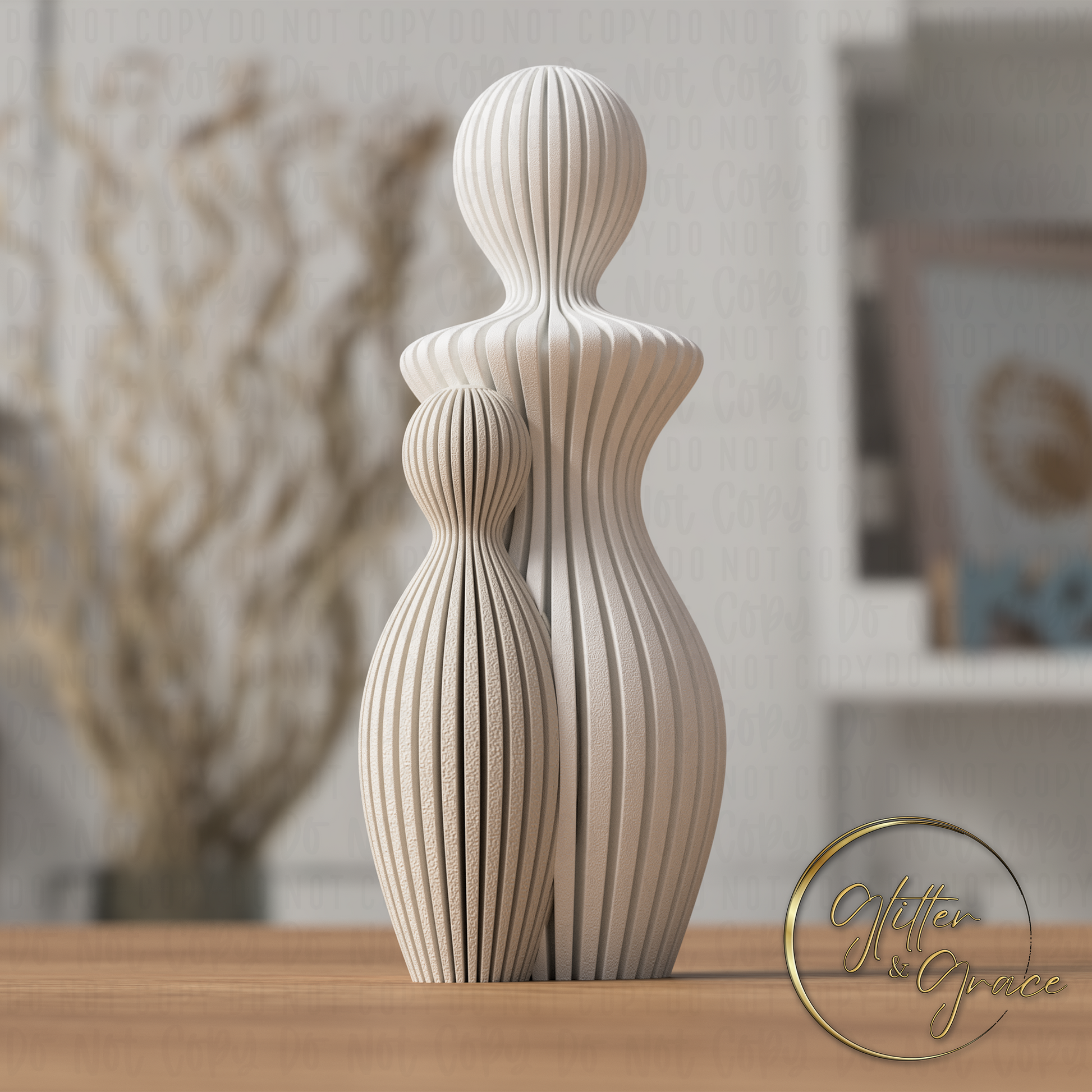 3d printed mother and child statue