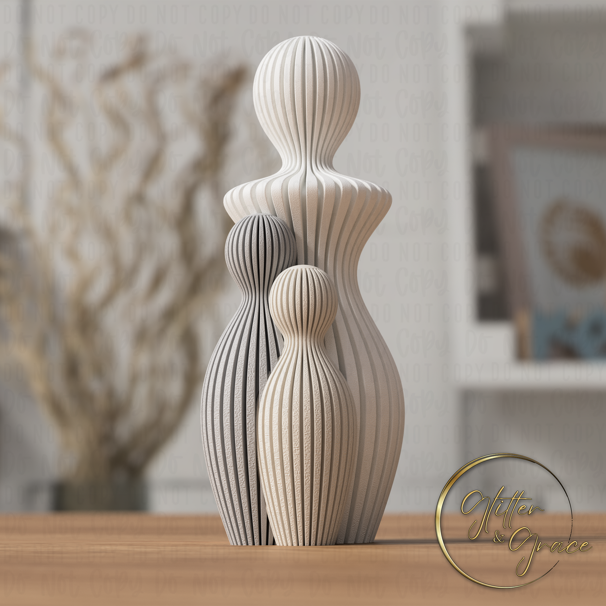 3d printed mother and child statue