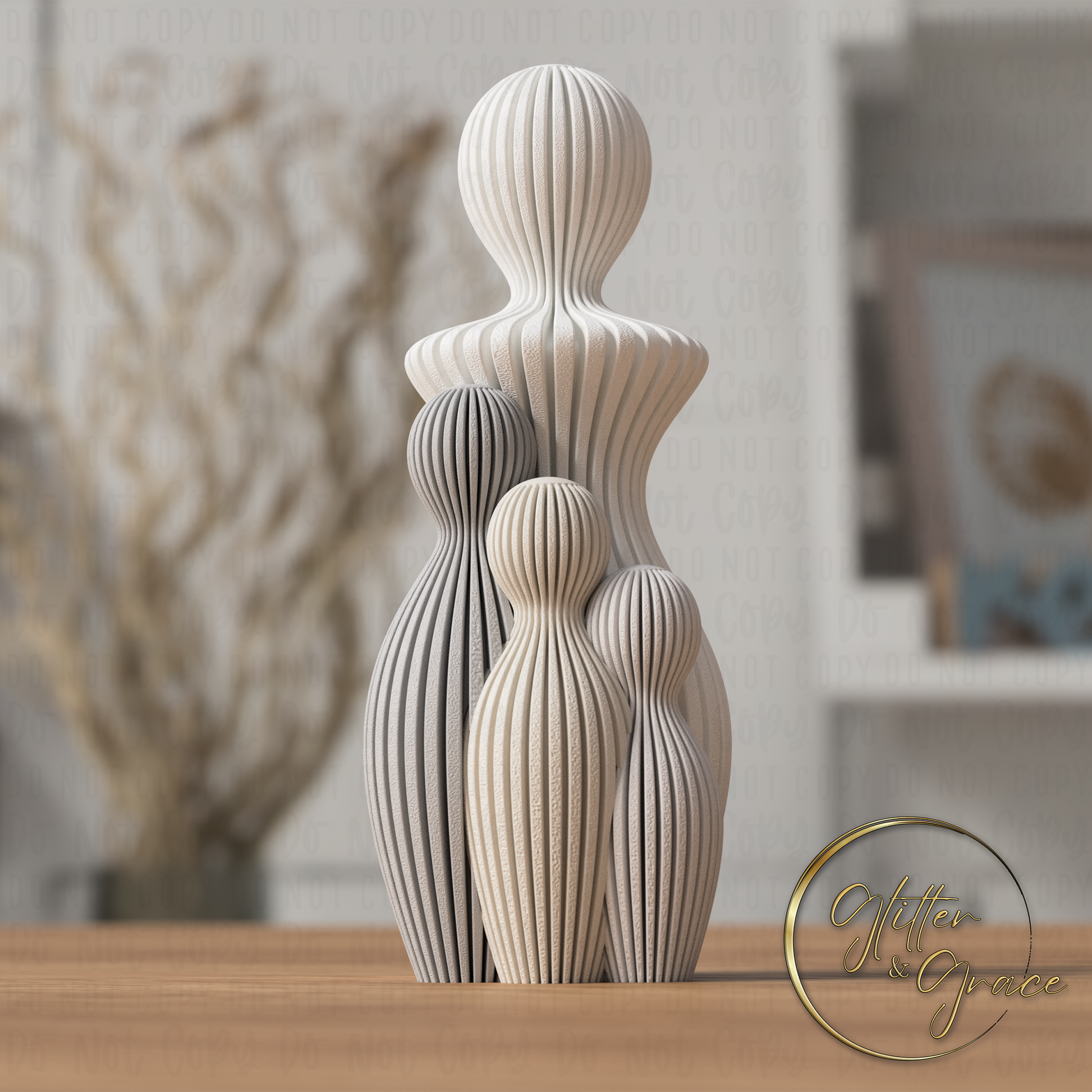 3d printed mother and child statue