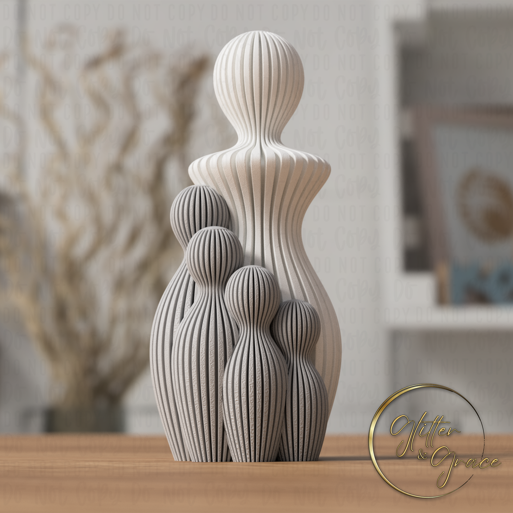 3d printed mother and child statue