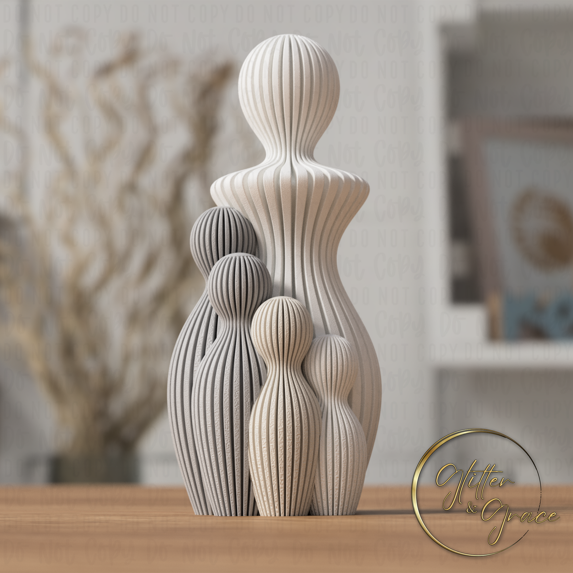 3d printed mother and child statue