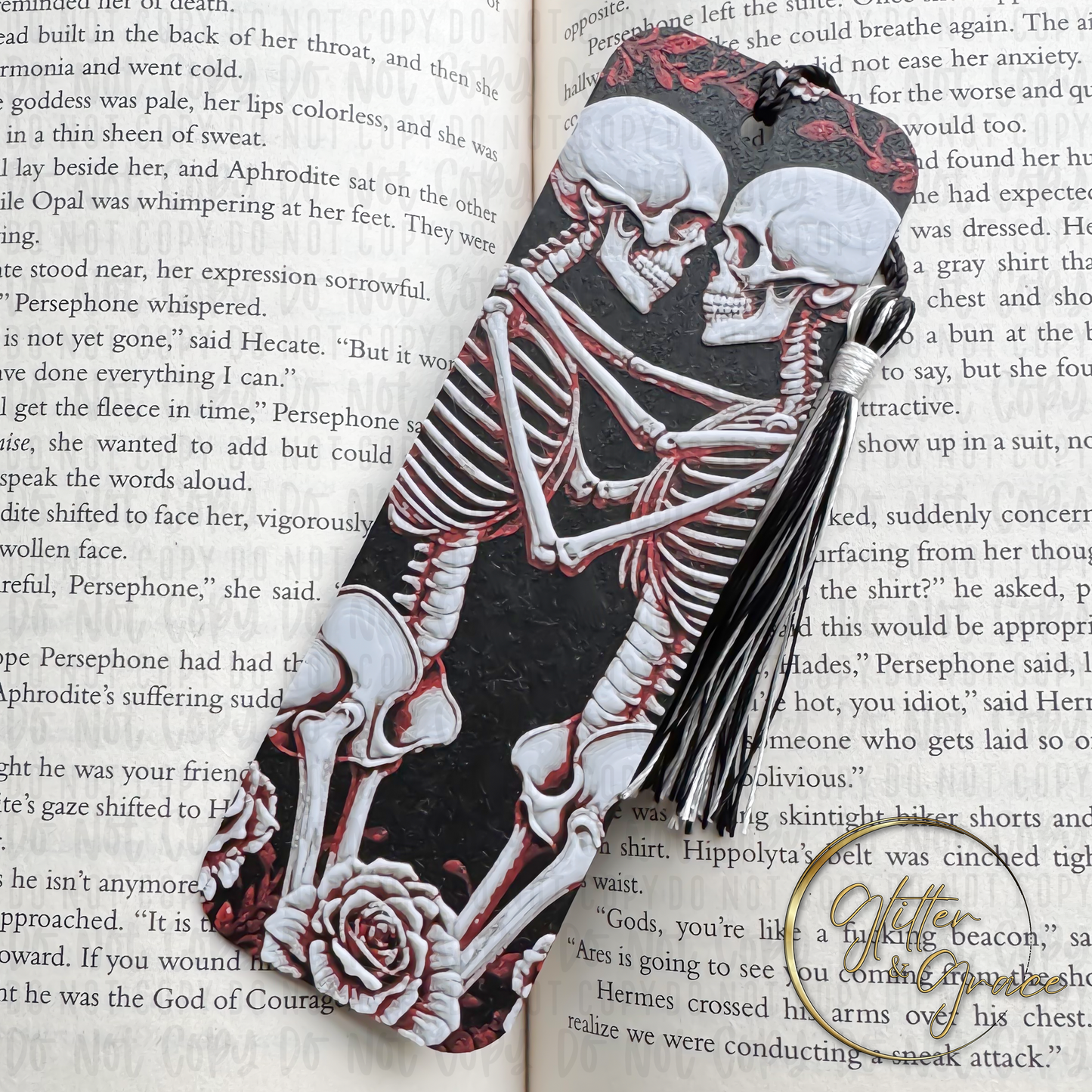 3d printed skeleton lovers bookmark