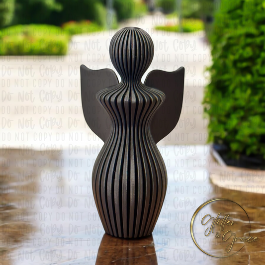 3d printed modern statue of an angel