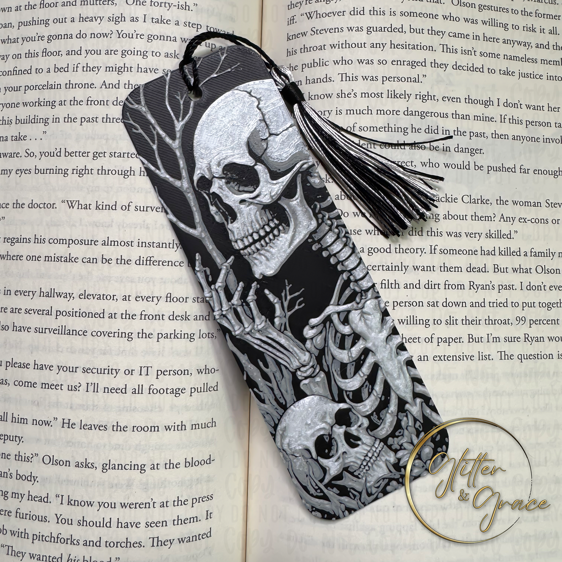 3d printed skeleton bookmark