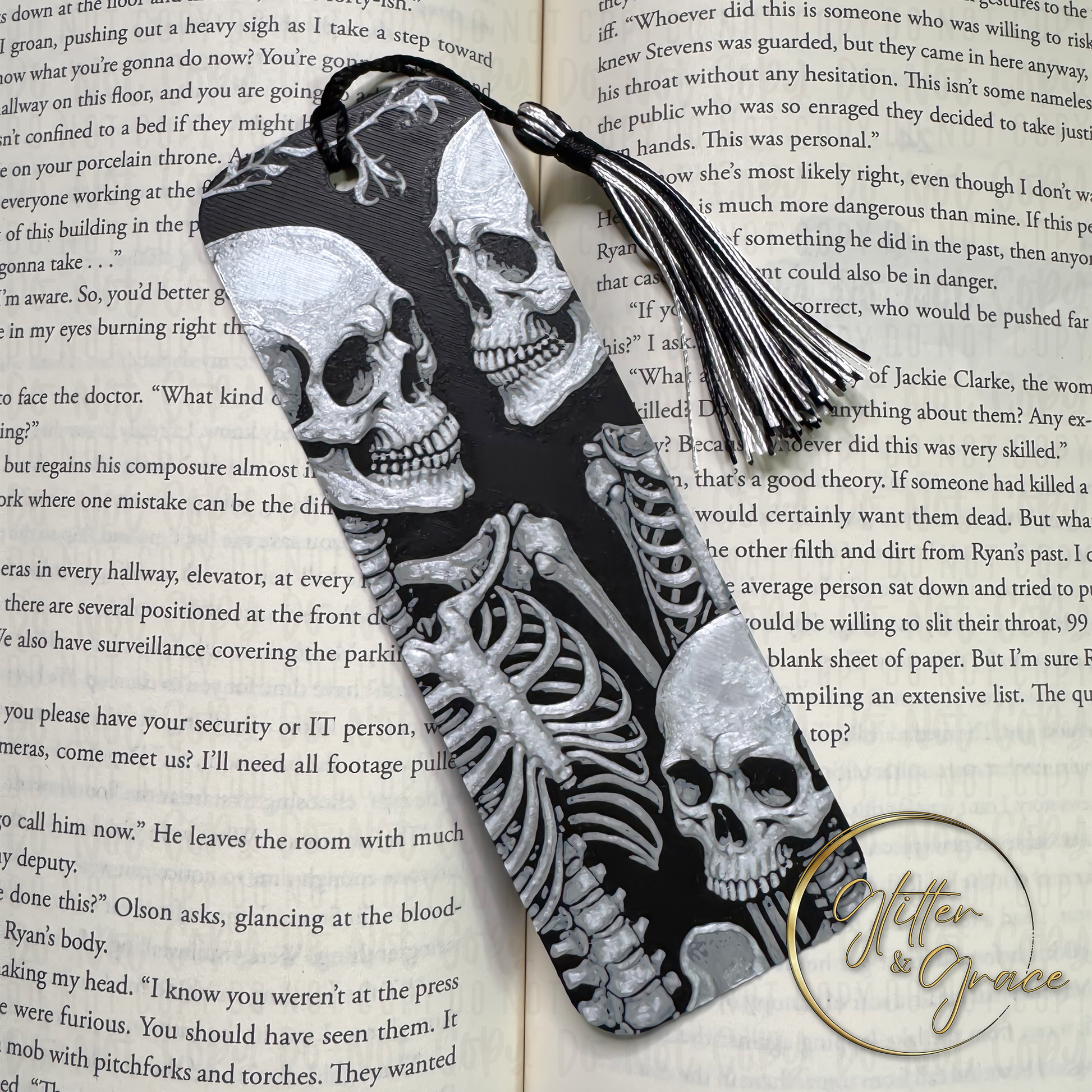 3d printed skeleton bookmark