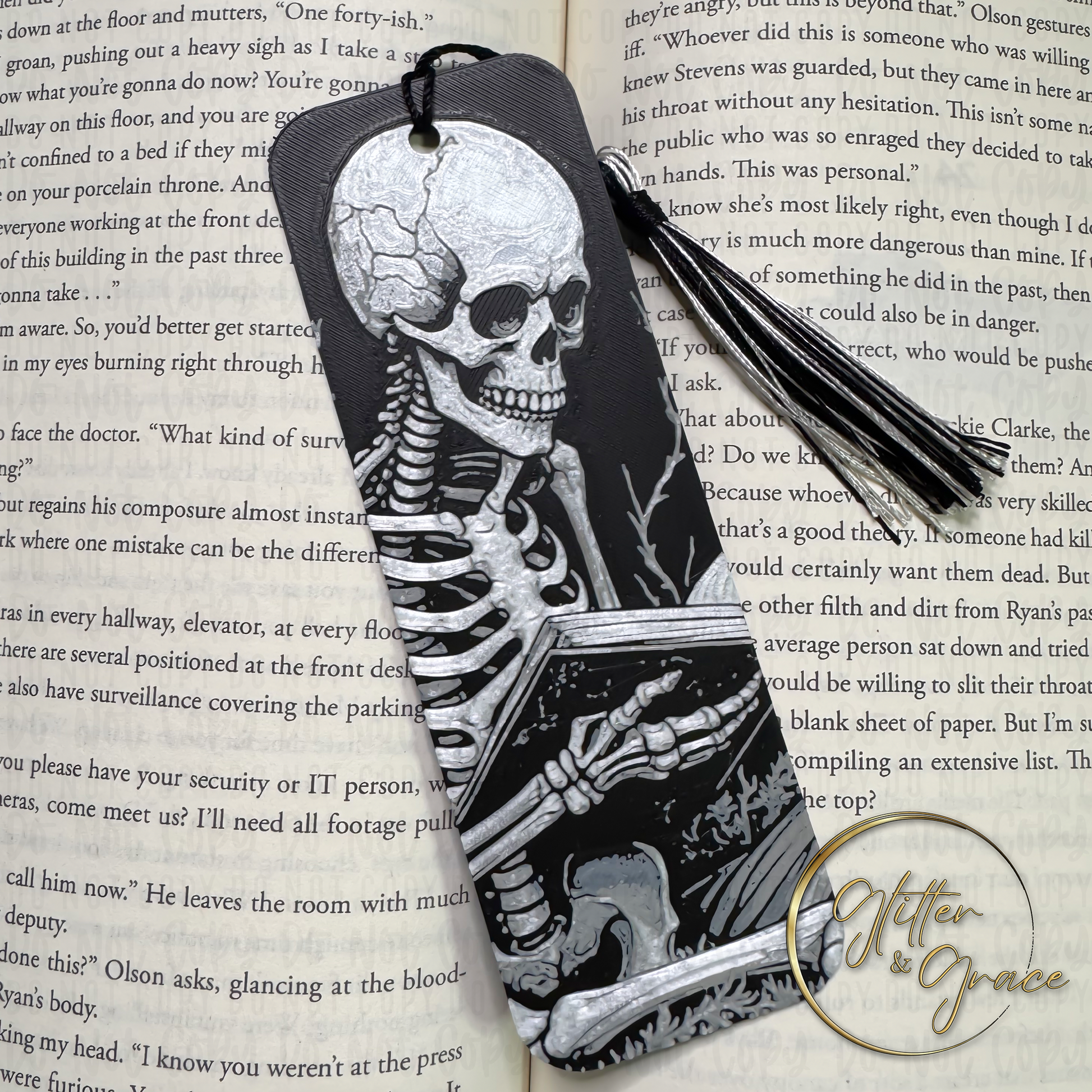 3d printed skeleton bookmark